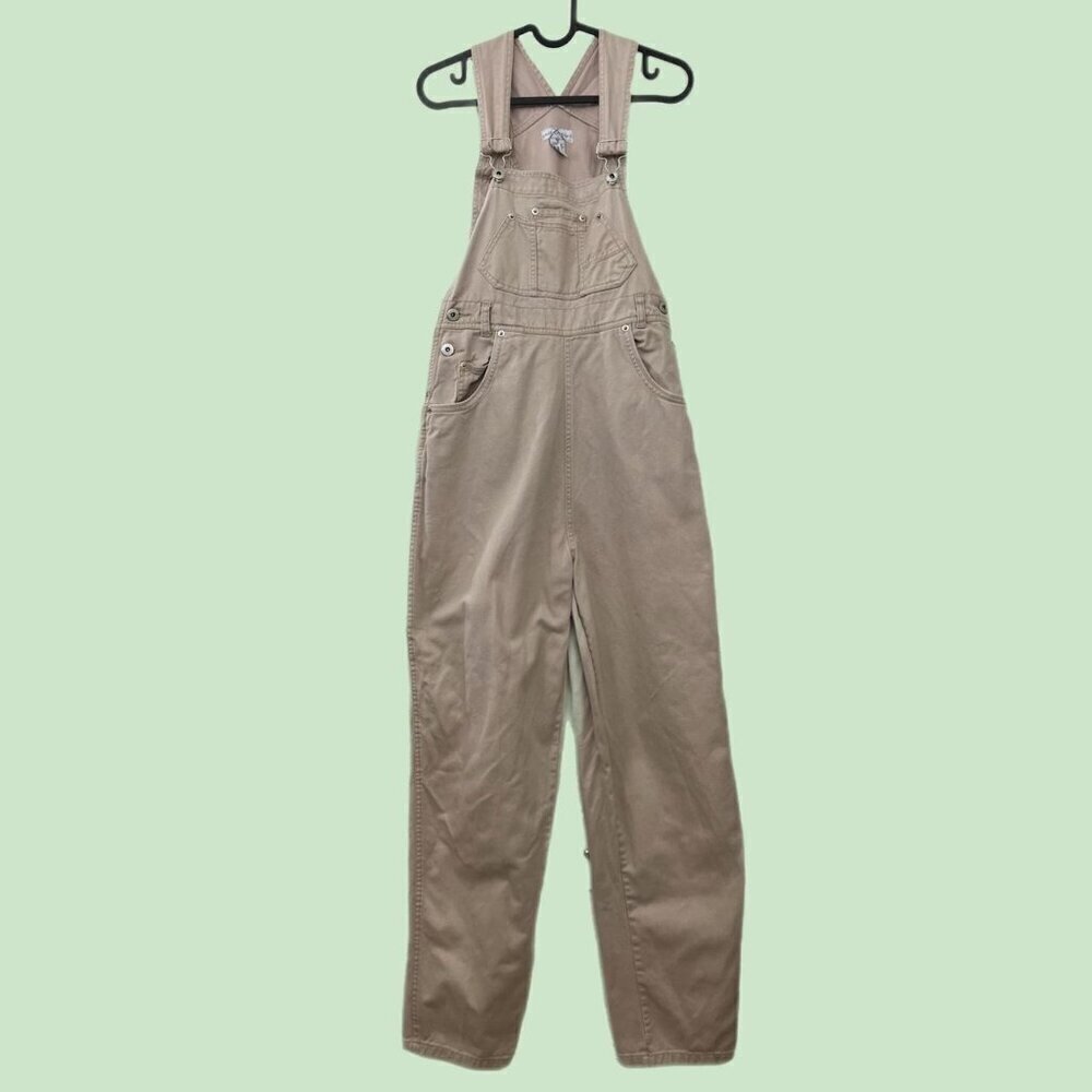 Xhilaration Cream Tan Overalls Classic Straight-Leg